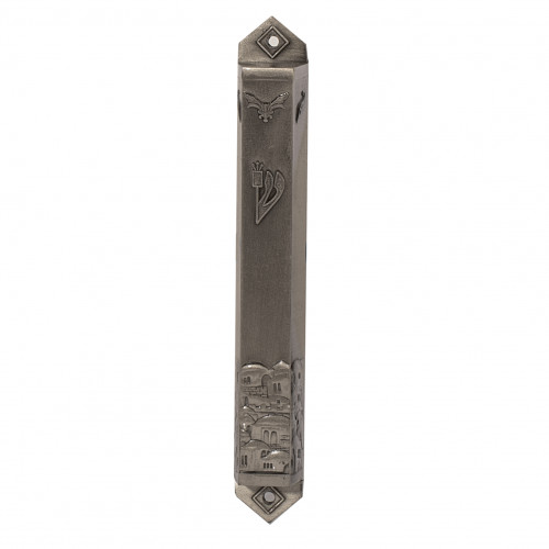 Metal Jerusalem Mezuzah Case Eichlers