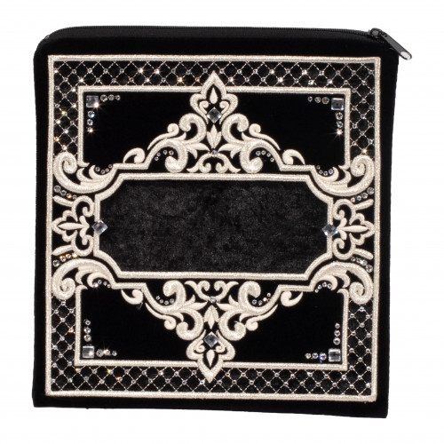 Name Plate Design with Black Velvet Tefillin Bag Eichlers