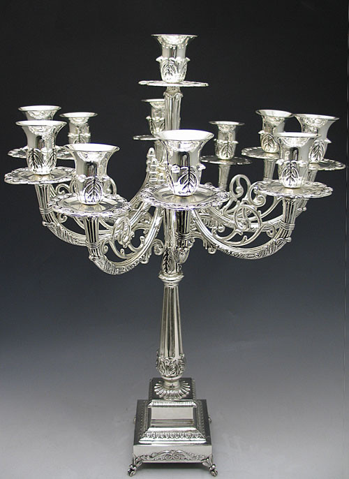 9 Branch Silver Plated Candelabra Eichlers
